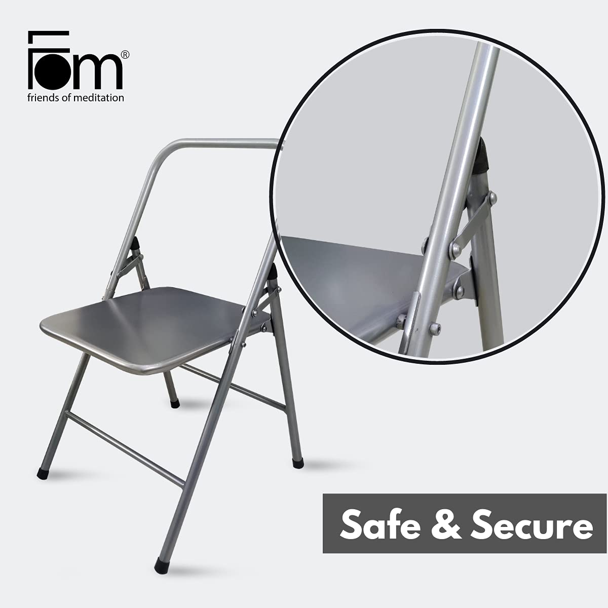 California Wellness Backless Yoga Chair - Portable Folding Iyengar Yoga Chair for Adults | Strength & Flexibility Training Tool | Supports Balance & Handstand Poses | Perfect for Home Yoga Practice, Studio Sessions & Outdoor Meditation