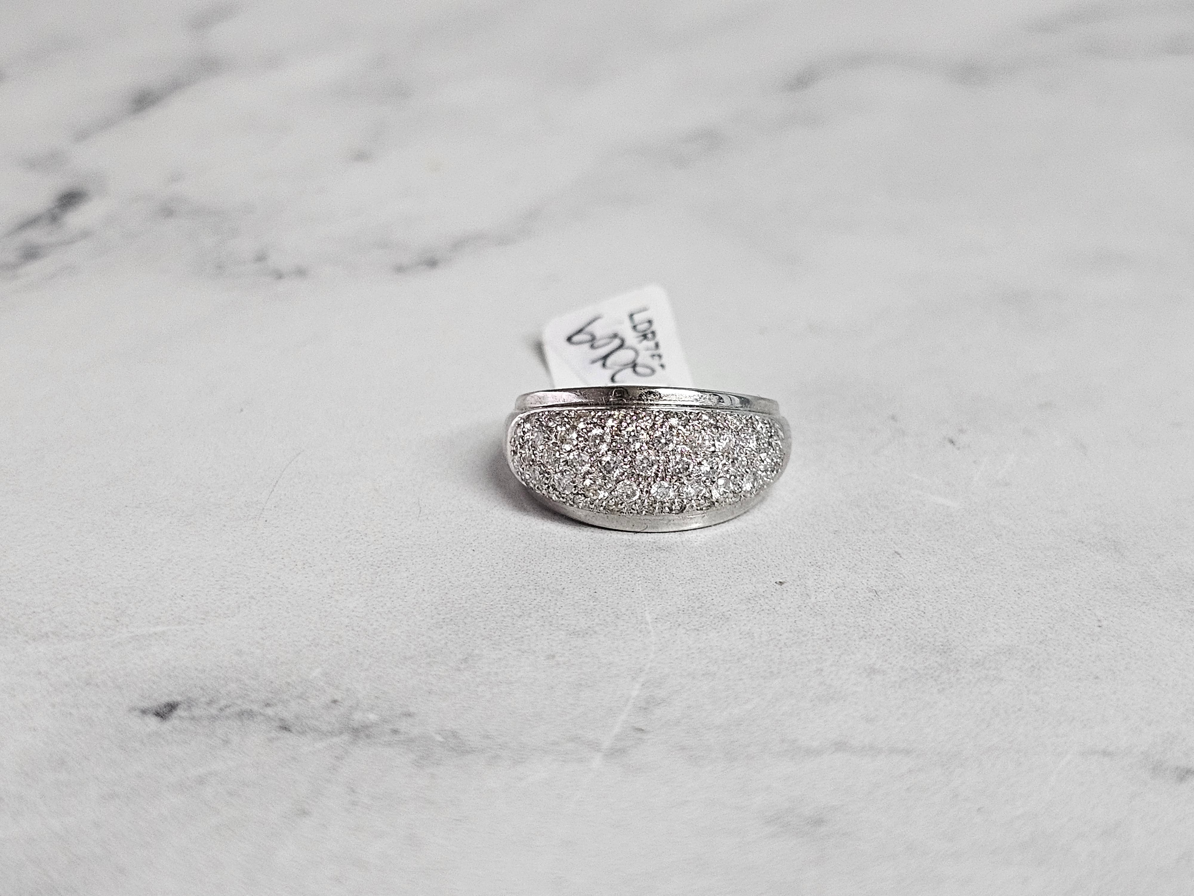 14K White Gold Pave Diamond Cluster Ring for Women - Elegant Wedding, Engagement & Anniversary Jewelry Gift