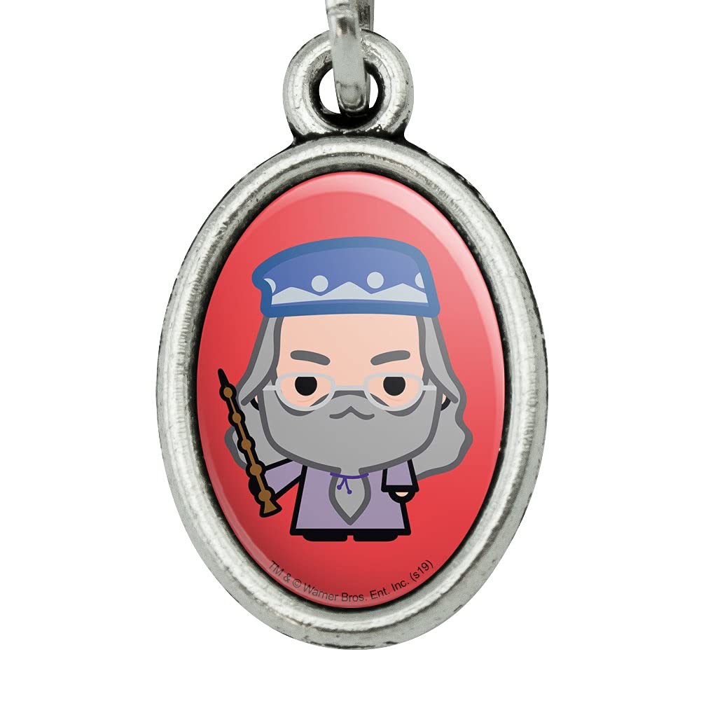 Harry Potter Dumbledore Cute Chibi Character Metal Bookmark - Oval Charm Page Marker for Books, Gifts & Collectibles - Perfect for Potterheads & Book Lovers