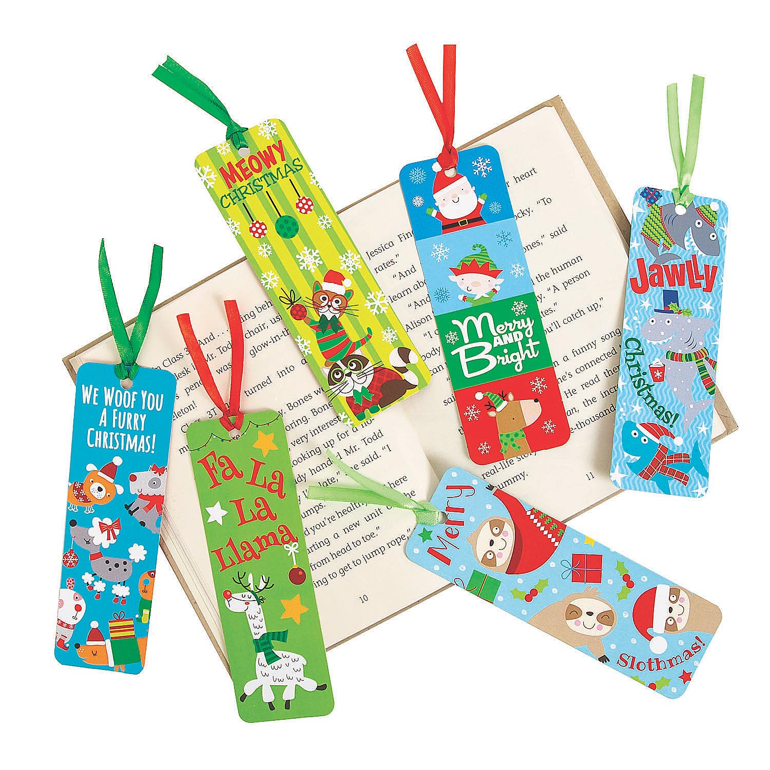 250 Christmas Bookmarks Bulk - Holiday Stationery for Gifts, Party Favors & Classroom Rewards