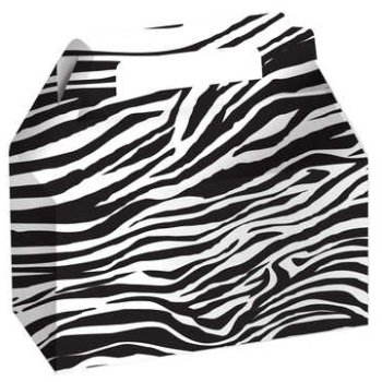 Zebra Print Cookie and Candy Boxes 2 Pack - Eco-Friendly Party Favor Containers for Birthday, Baby Shower & Wedding Treats