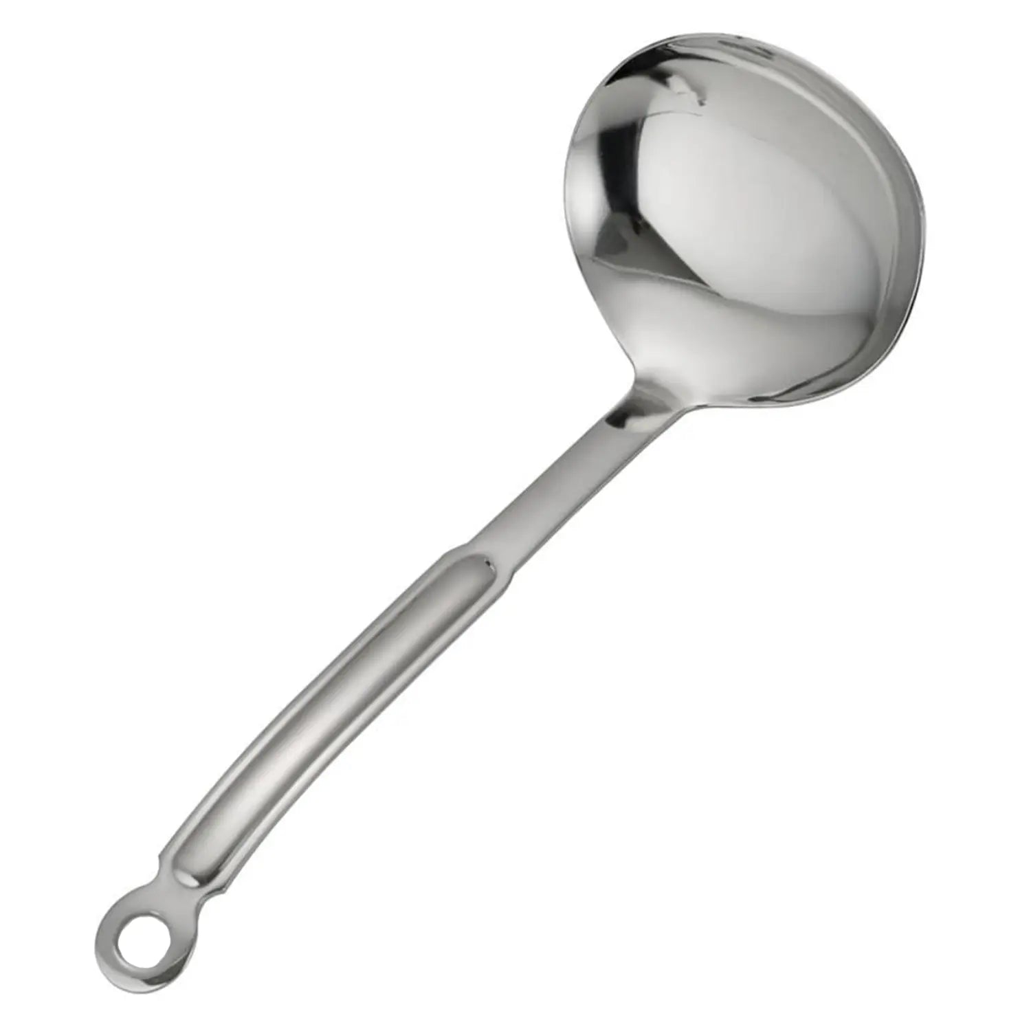 Premium Stainless Steel Ladle - 12 Inch Long Handle Soup Spoon for Cooking, Serving & Pouring - Ideal for Kitchen, Camping & Outdoor Use - Durable & Dishwasher Safe