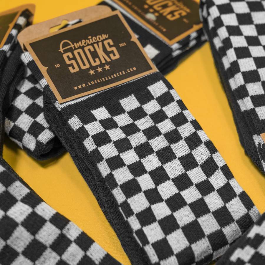 American Checkerboard Mid High Socks - Stylish & Comfortable for Casual Wear, Sports & Everyday Use