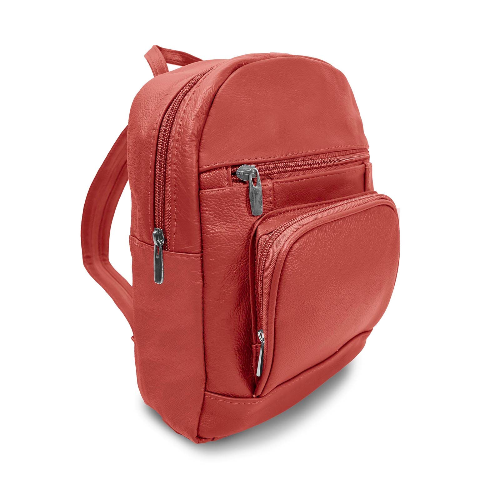 Genuine Leather Mini Backpack for Women - Soft Adjustable Shoulder Straps Travel Backpack Purse - Wine Red - Perfect for Daily Use, Work, School & Weekend Getaways