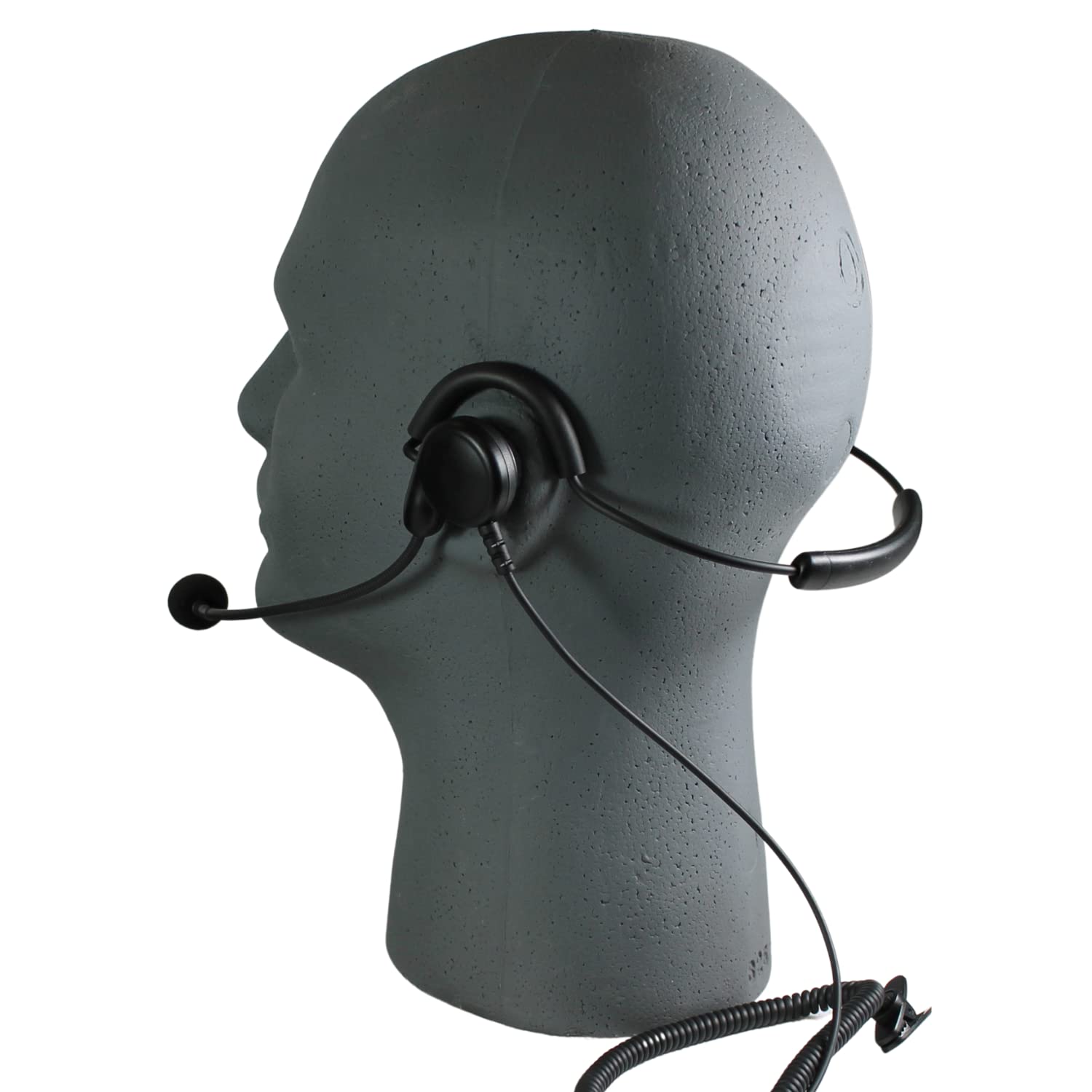 Pryme SPM-1405 Tactical Headset with Quick Disconnect - 6-Pin Hirose Style Adapter for Military, Police & Outdoor Communication - Compatible with Radios & Two-Way Devices