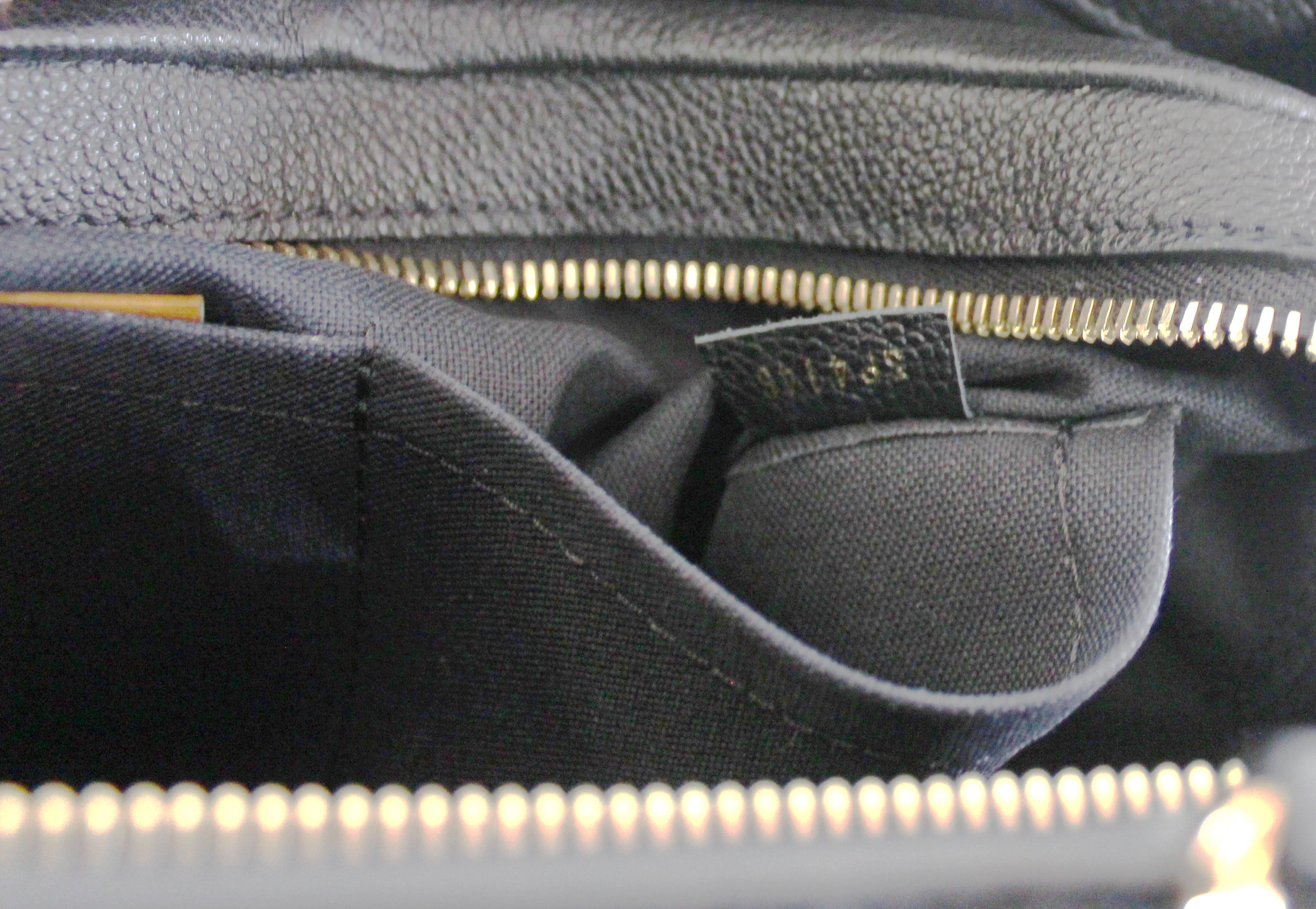 Authentic Louis Vuitton Black Empreinte Leather Vosges MM Handbag for Women | Luxury Designer Shoulder Bag | Perfect for Work, Travel & Evening Events