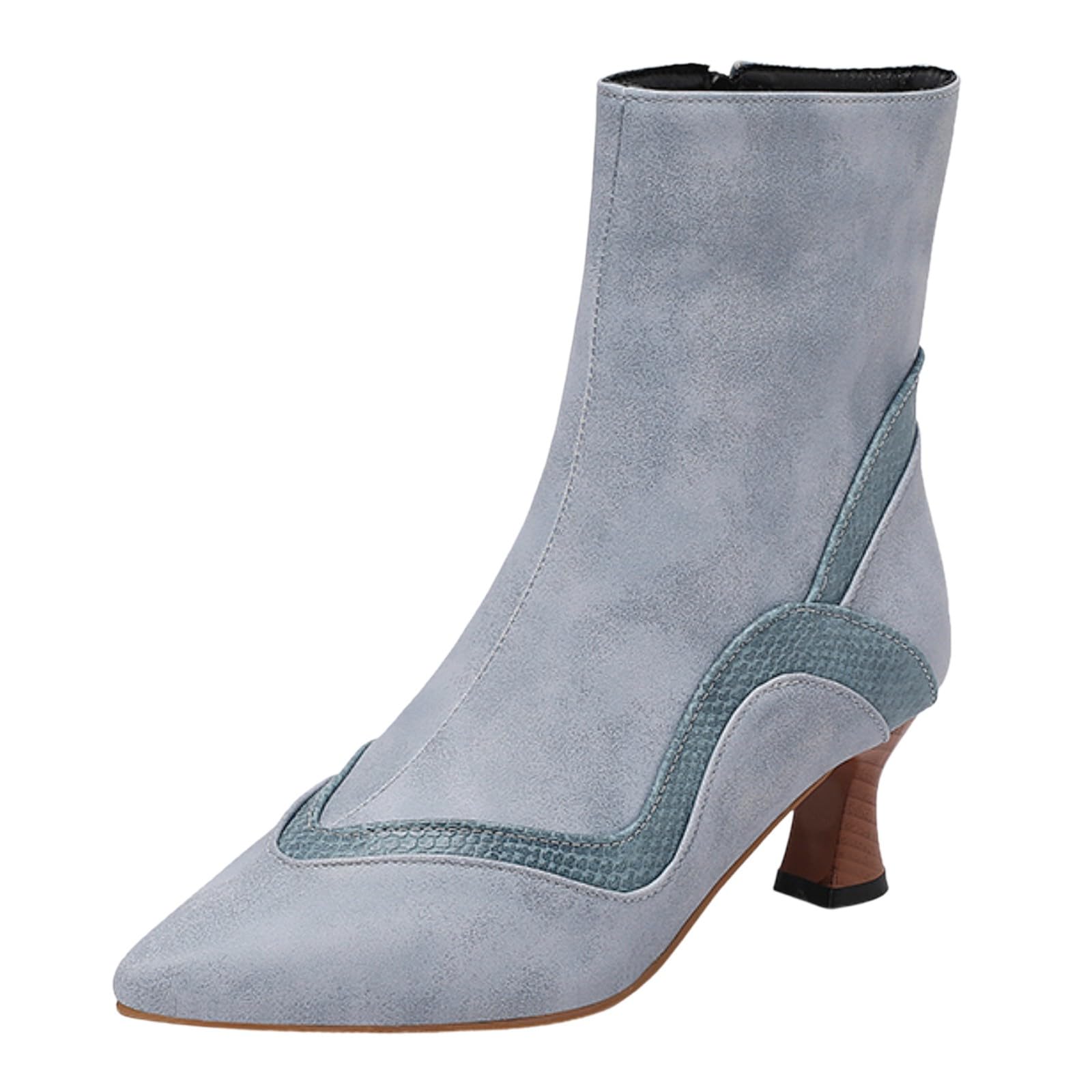 Stylish Side Zipper Ankle Boots for Women - Classic Fall Winter Fashion Boots with Comfortable Fit - Perfect for Office, Club & Casual Outfits