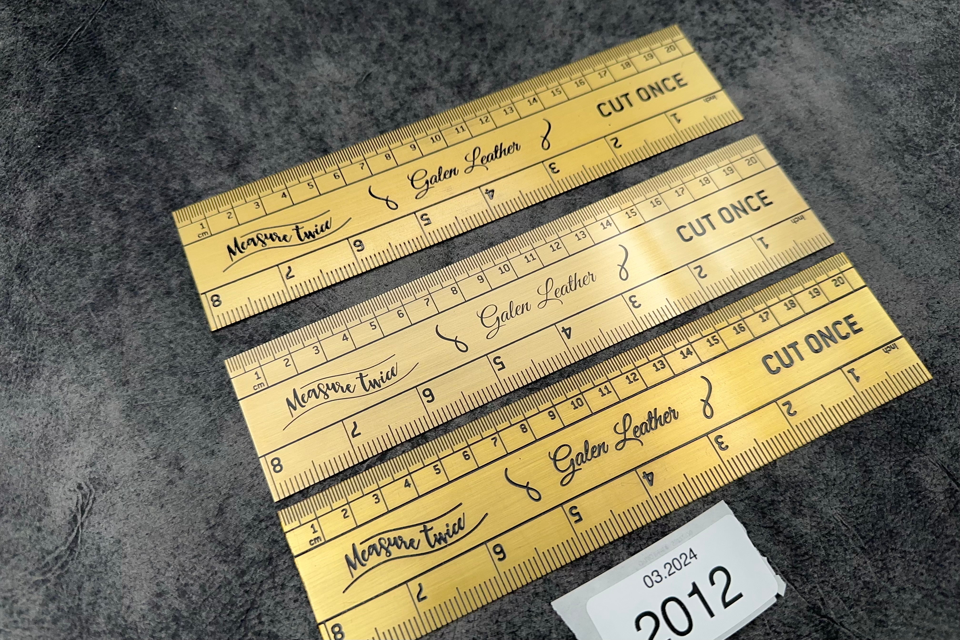 Vintage Inspired Brass Ruler - 12 Inch Antique Style Measuring Tool for DIY, Crafting & Office Use | Perfect for Scrapbooking, Woodworking & Home Decor Projects