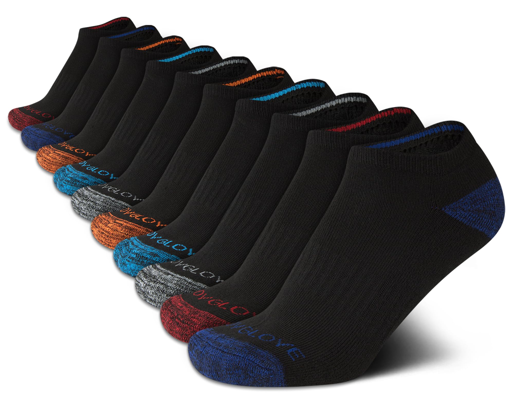 Body Glove Boys Ankle Socks 10-Pack - Moisture-Wicking Athletic Socks with Comfort Cushion for Kids (Sizes S-L) - Perfect for Sports, School & Everyday Wear