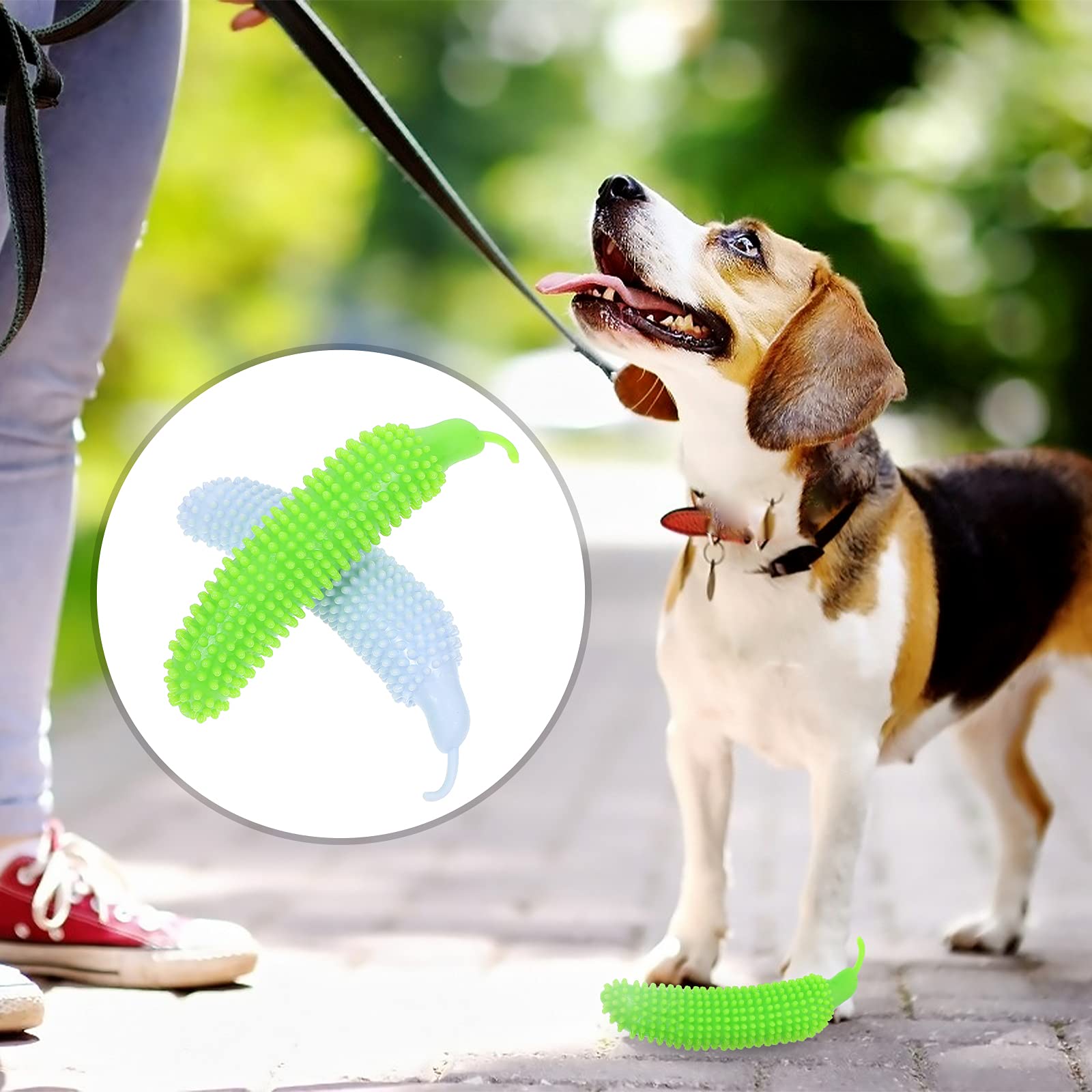 2Pcs Dog Teething Toys for Puppies - Funny Pet Chew Toys for Anxiety Relief & Dental Cleaning - Durable Puppy Supplies for Small & Medium Dogs - Perfect for Training, Playtime & Stress Relief