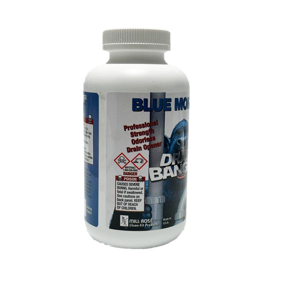 Blue Monster Drain Banger Drain Cleaner - 2 lbs. (2 Pack) | Fast Clog Remover for Kitchen Sinks, Showers & Bathtubs | Powerful Pipe Cleaning Solution