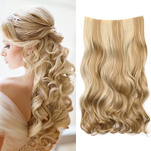 REECHO 1-Pack 3/4 Full Head Wavy Synthetic Hair Extensions with 5 Clips for Women - 12 Inch (Pack of 1) - Perfect for Volume Boost, Styling & Everyday Wear (Color: 25H613)