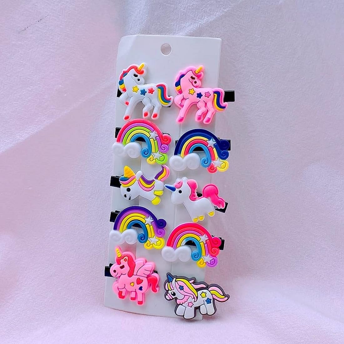 **Abrish Mix Color Barrette Baby Hair Clips | Cartoon Hair Clips for Girls | Korean Cute Unicorn & Emoji Hair Clips (Pack of 40) - Perfect for Parties, School, and Daily Styling**