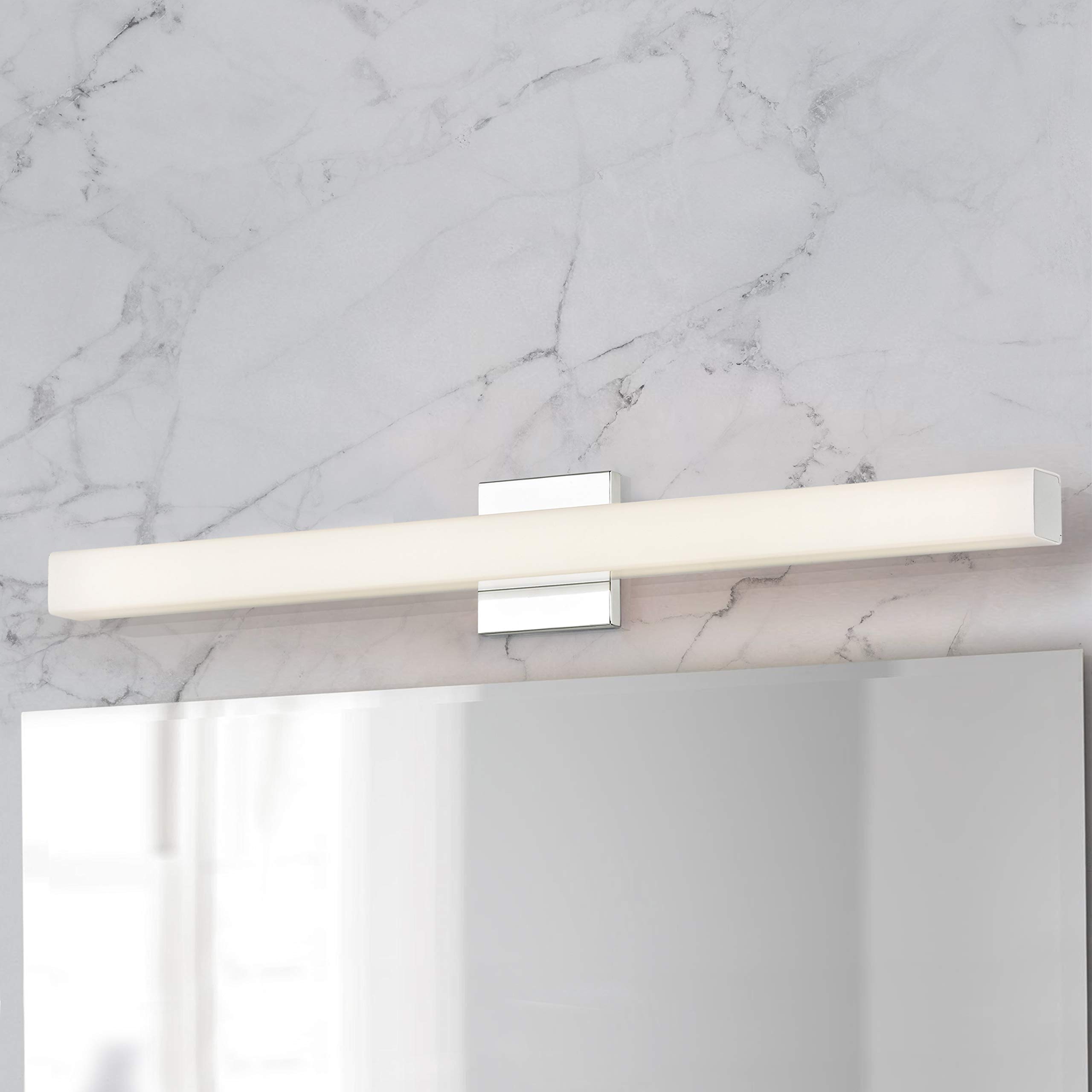 34-Inch LED Bathroom Light - Chrome Finish, Horizontal or Vertical Mounting for Vanity, Mirror & Shower Lighting - Energy Efficient & Waterproof