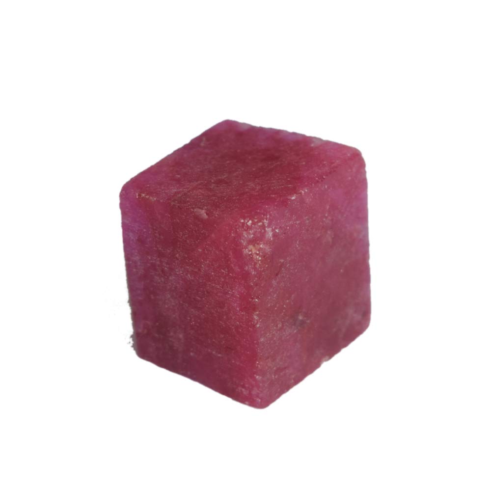 GEMHUB 22.50 Ct Natural Ruby Gemstone Faceted Box Shape Cube Loose Stone for Jewelry Making - Healing Energy Crystal for Necklaces, Rings & Bracelets (DY-722)