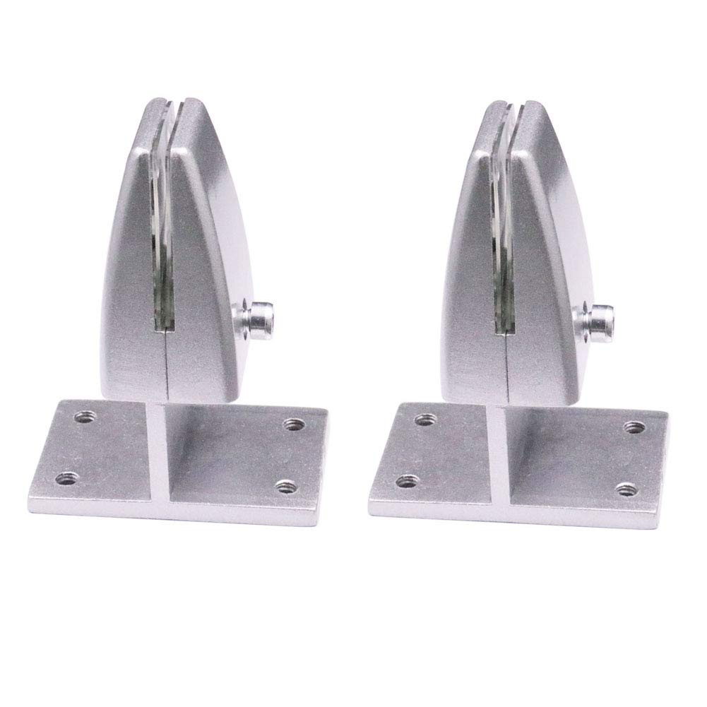 T-Shaped Desk Partition Support Bracket - Silver Shelf Clamp Holder for Office Privacy Screens & Acrylic Cubicle Dividers (2-Pack) - Perfect for Workspace Organization & Social Distancing in Open Offices