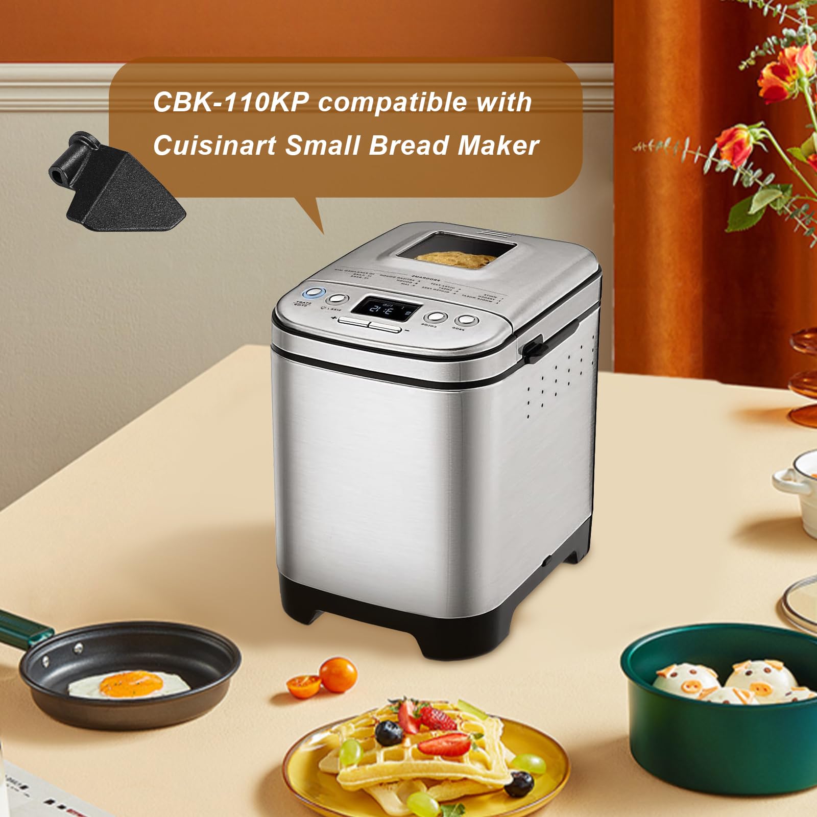 Original Title: CBK-110KP Kneading Paddle Bread Maker Parts Compatible with Cuisinart Bread Maker Machine Fits Models CBK-110 CBK-110P1 Compact Bread Maker (2 Pack)   Optimized Title: Cuisinart CBK-110KP Kneading Paddle Replacement Parts (2 Pack) - Compatible with CBK-110 & CBK-110P1 Bread Makers - Perfect for Homemade Bread, Dough, and Pizza - Durable & Easy to Clean