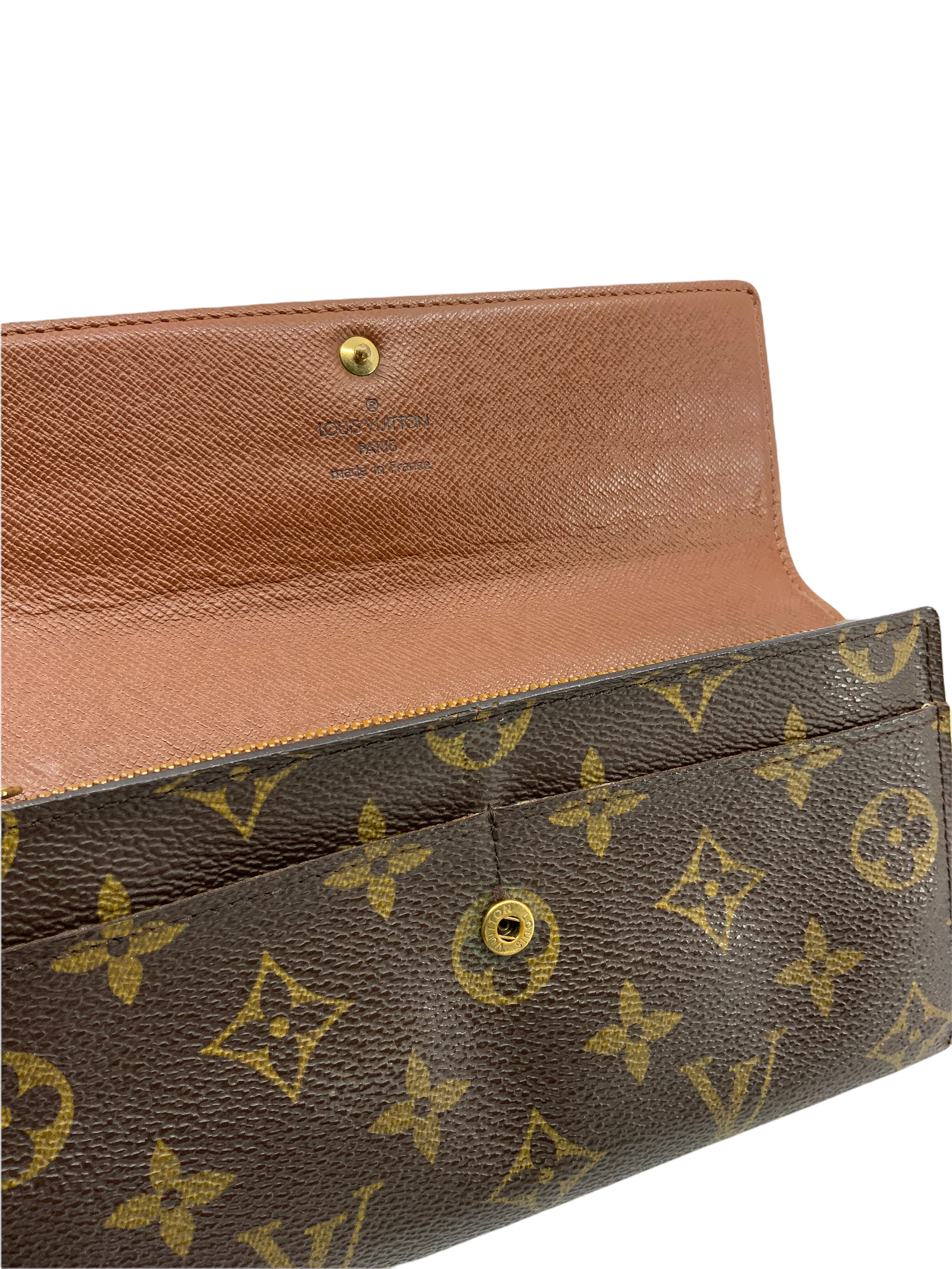 Authentic Louis Vuitton Monogram Canvas Long Flap Wallet for Women - Luxury Bifold Zip Around Purse Organizer - Perfect for Everyday Use, Travel & Gift Giving