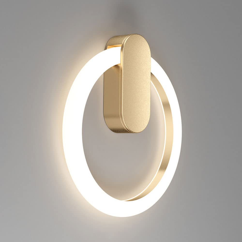 Nordic Acrylic Wall Lamp - Modern LED Halo Iron Wall Light for Bedroom, Living Room, Office | Creative Night Light for Bedside, Corridor, Staircase & Study | Minimalist Home Decor Lighting Solution