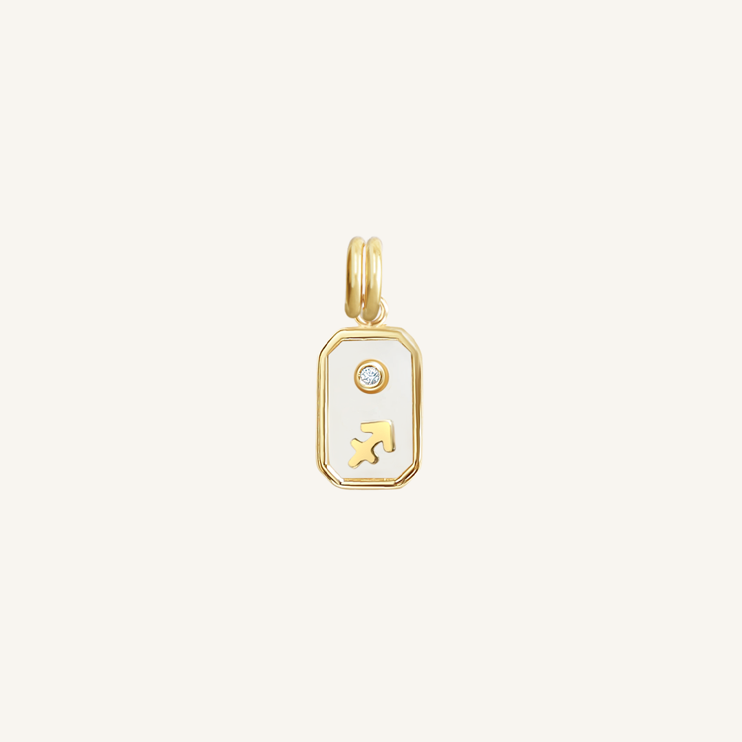Iridescent Zodiac Charm Sagittarius Necklace Pendant - Perfect for Birthday Gifts, Astrology Lovers & Spiritual Jewelry Collection