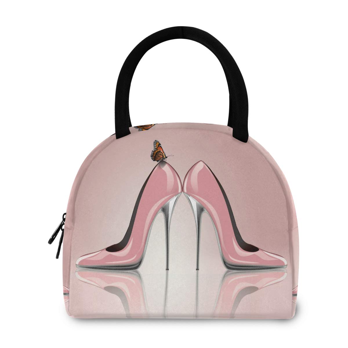 Blueangle Elegant Pink High Heel Shoes Lunch Bags for Women & Men - Water-Resistant Thermal Insulated Lunch Tote Box Organizer | Perfect for Office, School, Picnics & Travel