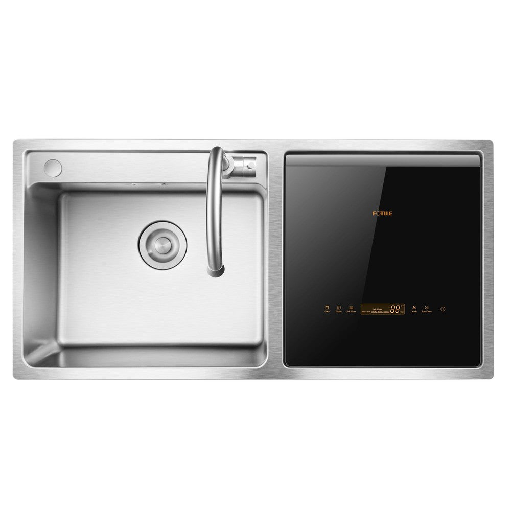 Fotile SD2F P3 2-in-1 Built-in Dishwasher and Garbage Disposal Combo System - Perfect for Small Kitchens & Space-Saving Solutions