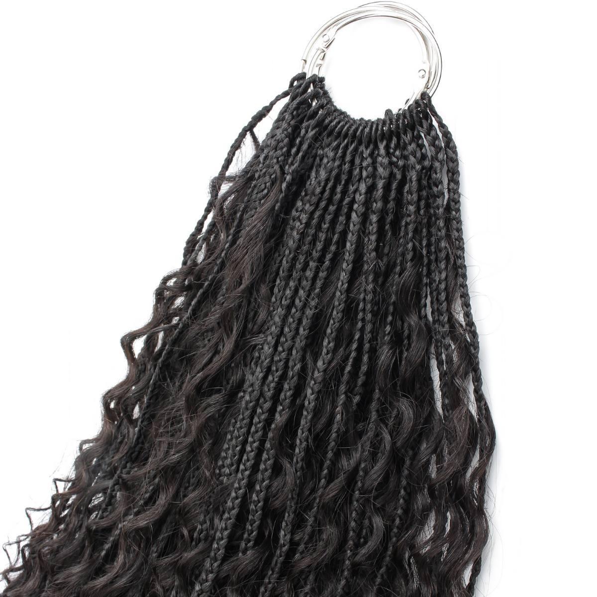 Deep Wave Boho Box Braids with 100% Human Hair Crochet Curls – Perfect for Protective Styling, Everyday Wear & Special Occasions