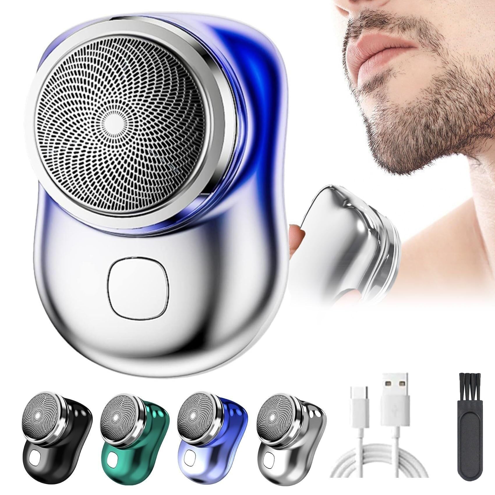 2025 Mini Portable Electric Shaver for Men & Women - USB Rechargeable Wet/Dry Travel Razor - Peachloft Compact Facial & Body Hair Trimmer - Perfect for Gym, Travel & Daily Grooming