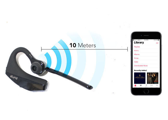 Elinz Bluetooth 5.0 Wireless Headphones with Noise Cancelling - Over Ear Headset for Workout, Travel & Office Use - Hands-Free Calling & HD Sound Quality