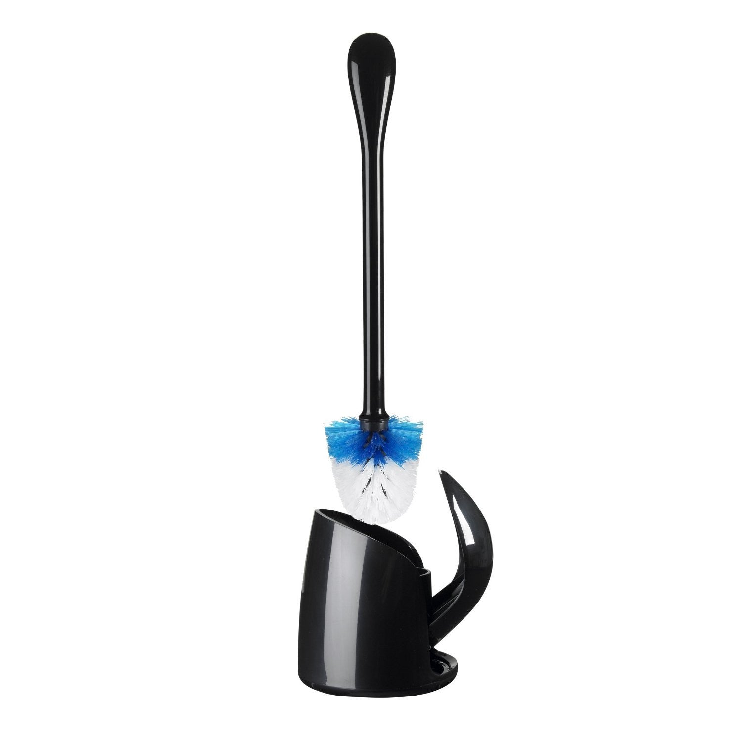 OXO Compact Toilet Brush with Holder - Space-Saving Bathroom Cleaning Tool for Small Spaces | Ideal for Apartments, RVs & Tight Bathrooms
