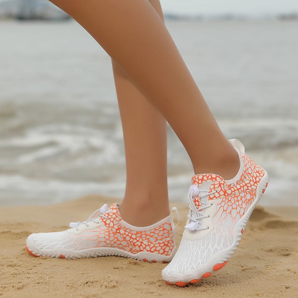 **Barefoot Water Shoes for Women & Men - Quick Dry Aqua Shoes for Hiking, Swimming, Surfing & Beach Activities | Breathable, Non-Slip & Wide Toe Box | Perfect for Pool, Diving & Travel**