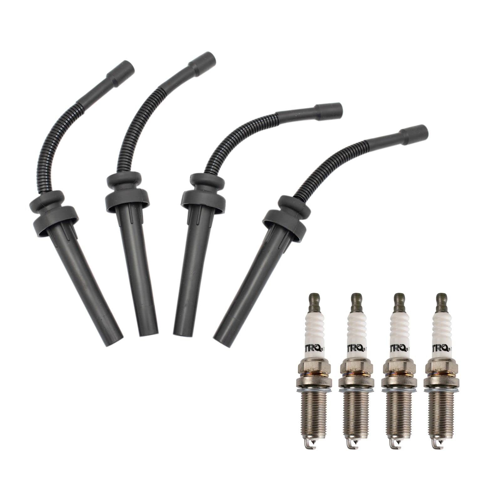 High Performance Ignition Kit with Spark Plugs & Wires - Compatible with 2001-2010 Chrysler PT Cruiser, 2001-2006 Sebring, 2001-2003 Voyager, 2001-2007 Dodge Caravan & Stratus - Improves Engine Power & Fuel Efficiency for Smooth Driving