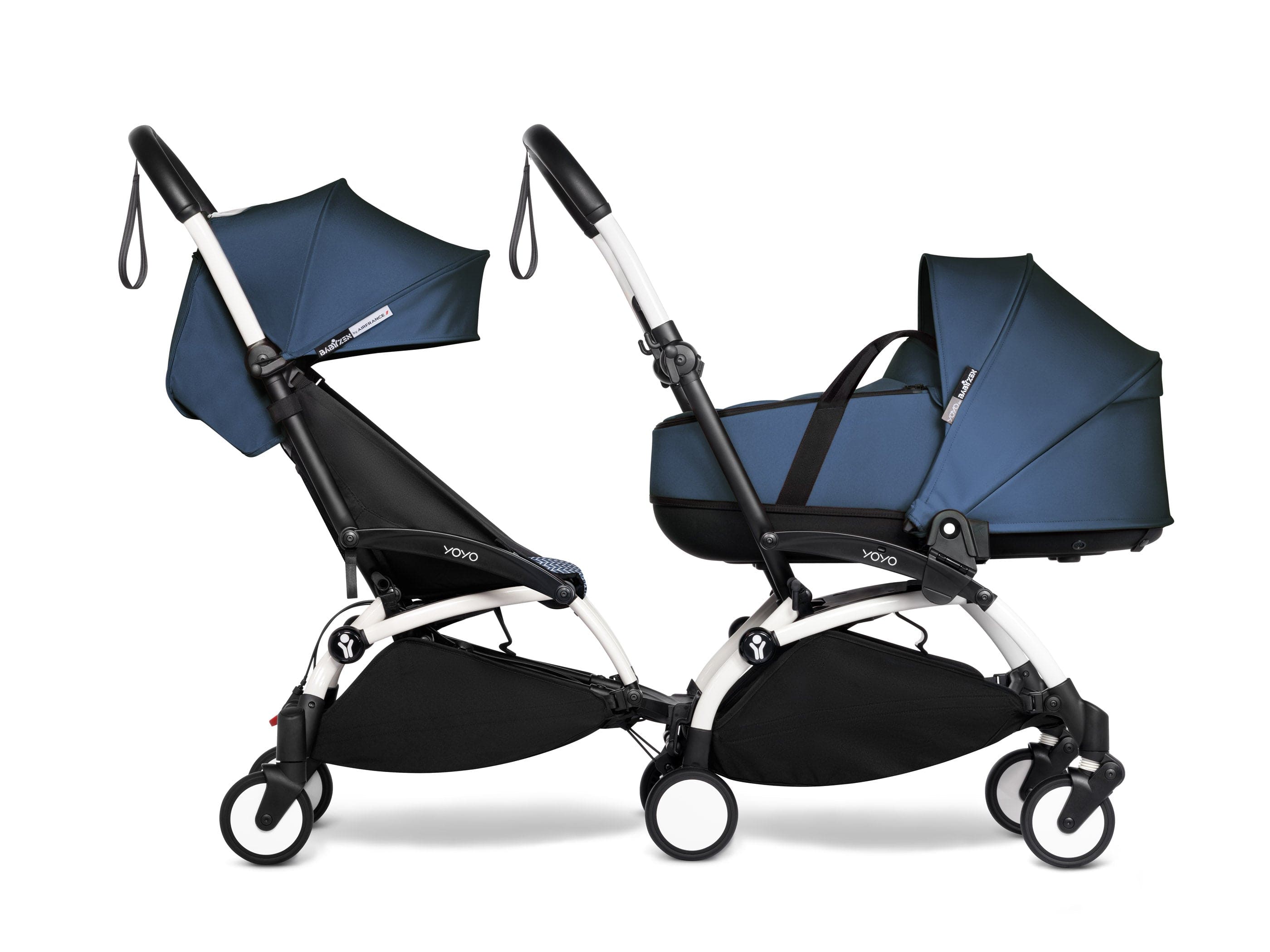 Stokke YOYO 3 Double Stroller with Bassinet & Toddler Seat - Lightweight Compact Travel Stroller for Twins or Siblings (Ages 0-4) | Perfect for City Walks, Air Travel & Everyday Use