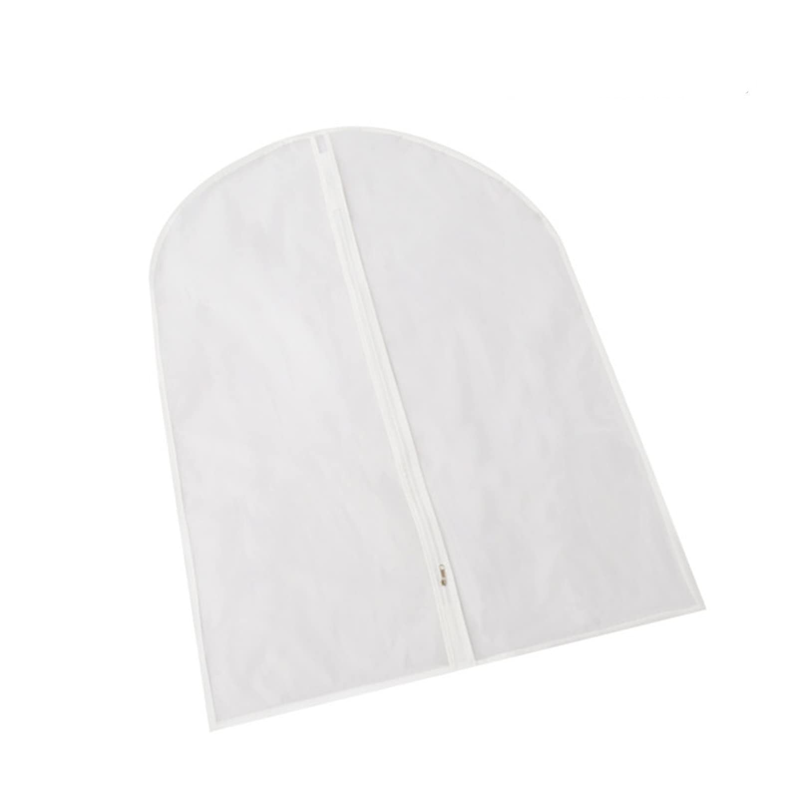 BYRCAL 10-Pack White Garment Dust Covers (60x80cm) - Wardrobe Hanging Closet Storage Bags for Coats, Dresses & Suits - Protect Clothes from Dust & Moths in Closets, Travel & Seasonal Storage