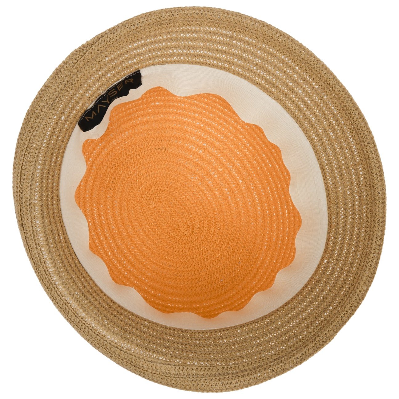 Stylish Nanni Twotone Straw Hat by Mayser - Summer Beach Hat for Women, Fashionable Sun Protection Accessory - Perfect for Vacations, Outdoor Activities & Garden Parties