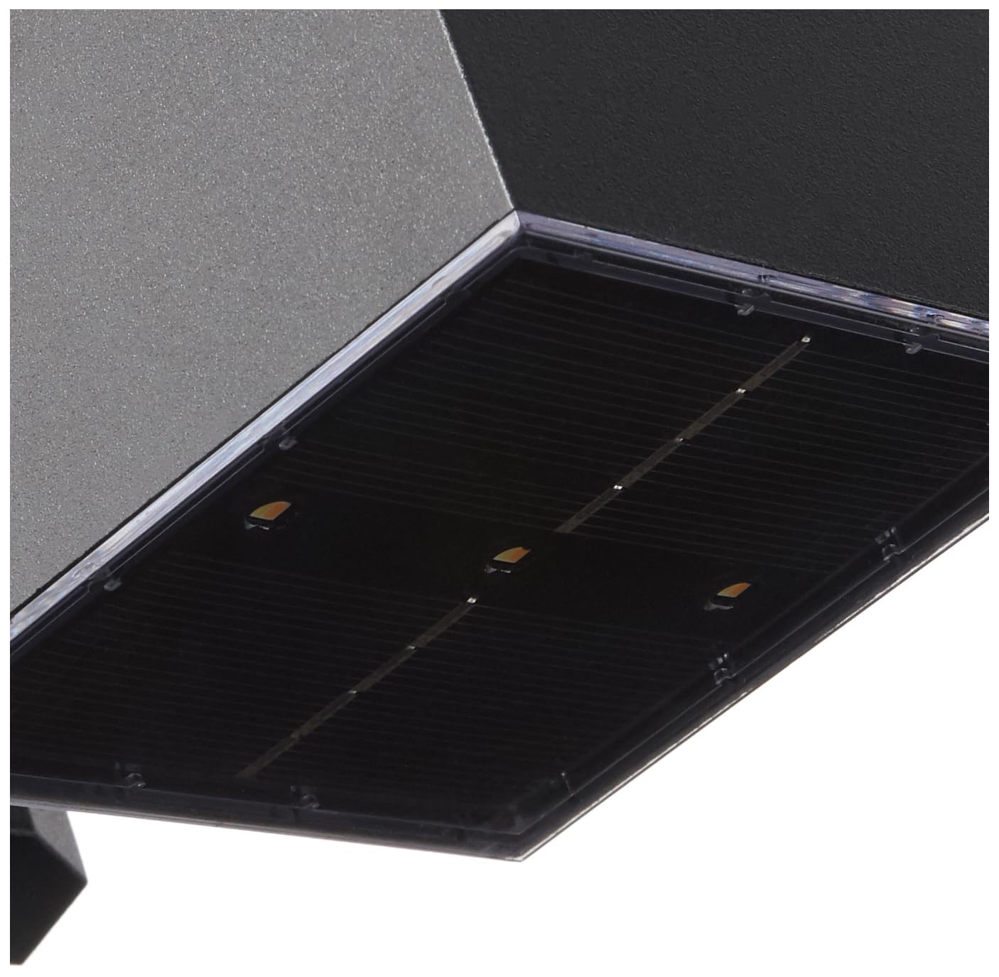 Solar Powered Outdoor Wall Lights - Modern Up Down LED Sconce with Ambient Lighting for Brick Walls | Battery Operated Weatherproof Exterior Lighting for Patio, Garden & Pathway Illumination