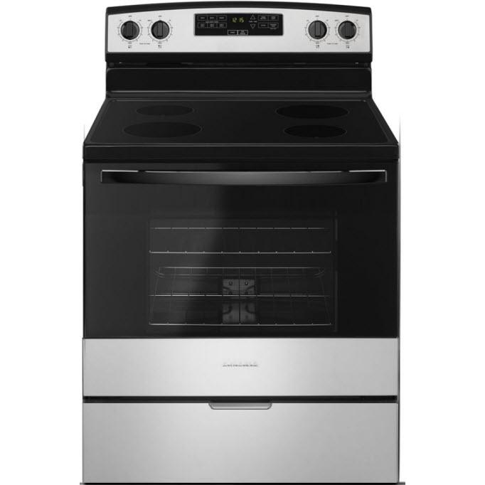 Amana 30 Inch Freestanding Electric Range YAER6303MMS - Stainless Steel Oven with Convection Bake & Self-Cleaning - Perfect for Home Kitchens & Small Restaurants