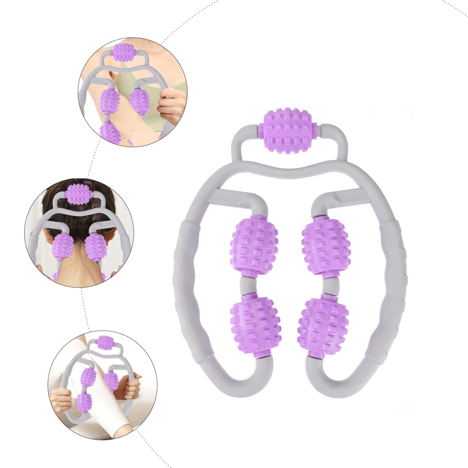 FOYTOKI Leg Massage Roller - Sports Recovery & Muscle Relaxation Wheel - Purple Foam Roller for Athletes, Runners & Fitness Enthusiasts - Perfect for Post-Workout Recovery, Yoga & Pain Relief