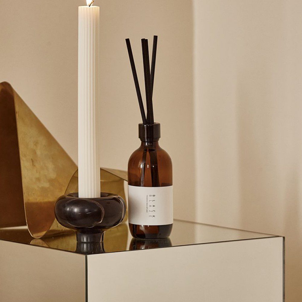 BLACK BLAZE Natural Fragrance Diffuser - Vetiver & Fig Scented Oil (100ml) | Premium Home Aromatherapy for Living Room, Bedroom & Office Relaxation