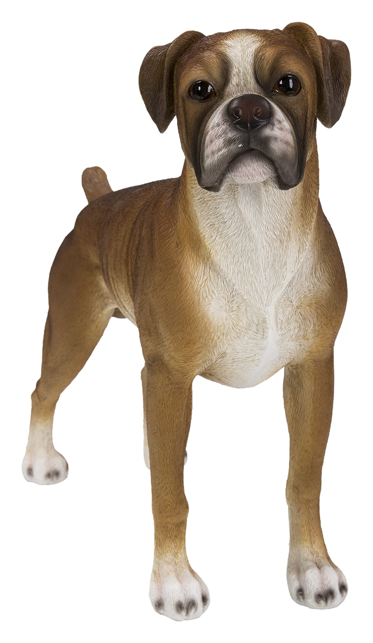 Hi-Line Gift Box - Premium Standing Boxer Dog Figurine for Home Decor, Office Desk, and Gift Giving