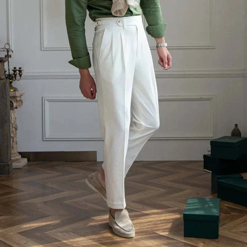 Italian Designer High Waist Office Pants for Women - Professional Work Trousers for Business Casual & Formal Workwear