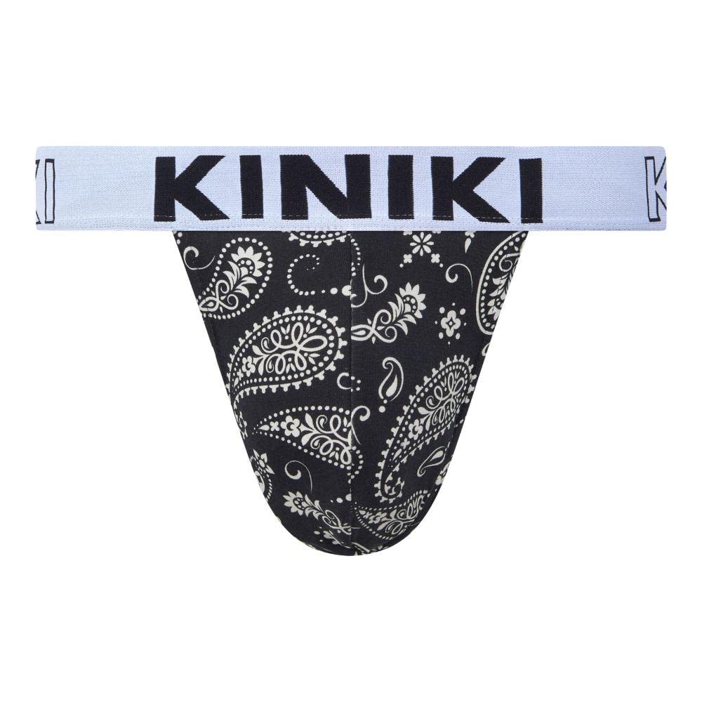Kiniki Men's Cotton Printed Thong Underwear - Soft Breathable Comfort for Daily Wear & Gym Workouts