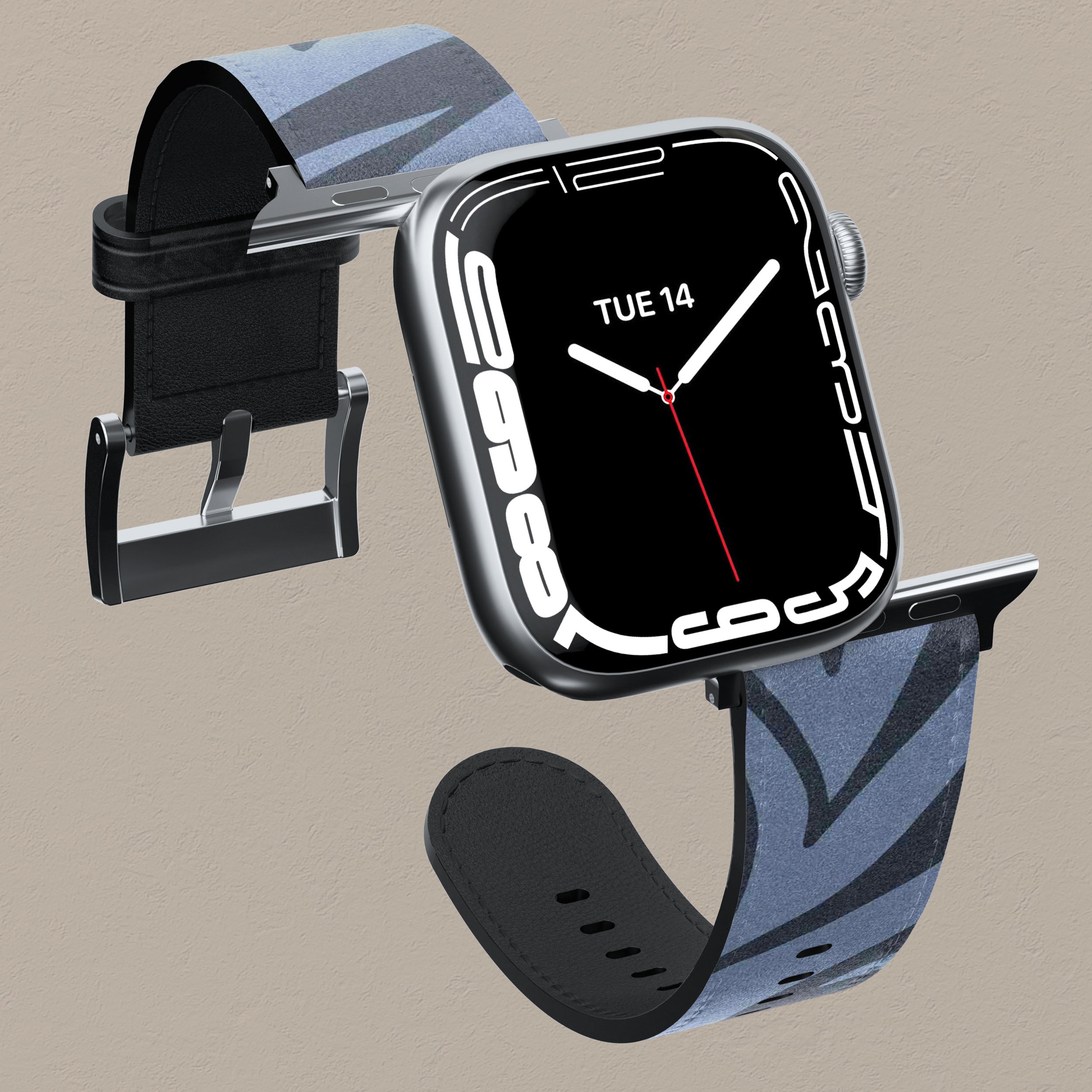 Blue Zebra Pattern Apple Watch Band - Stylish & Durable Replacement Strap for Apple Watch Series 1-9 - Perfect for Workouts, Running & Everyday Fashion Accessory