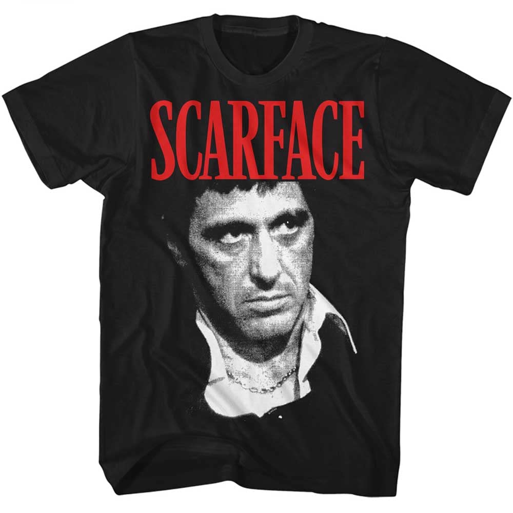 Vintage Scarface Movie Graphic T-Shirt for Men - 80s Retro Al Pacino Tee - Casual Short Sleeve Cotton Shirt - Perfect for Movie Fans, Cosplay & Streetwear Fashion