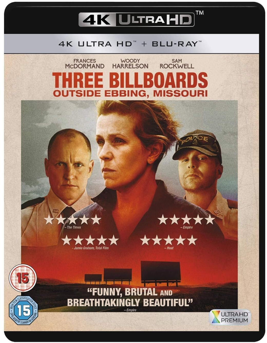 Three Billboards Outside Ebbing, Missouri DVD - Award-Winning Drama Film for Movie Nights & Home Theater Collections