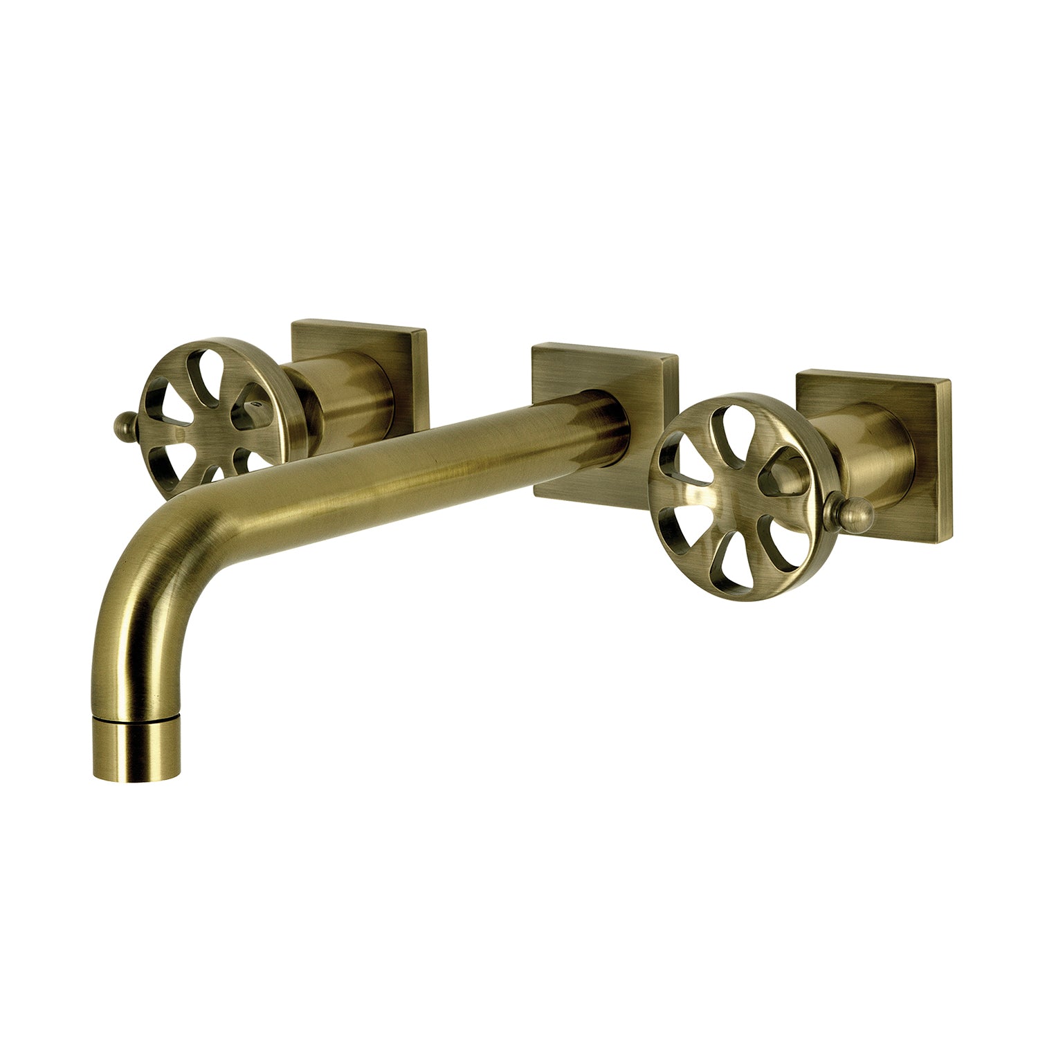 Belknap KS6023RX Antique Brass Roman Tub Faucet - 2 Handle Wall Mount Bathroom Faucet for Vintage Style Bathtubs | Perfect for Master Bathrooms, Spa Retreats & Luxury Home Renovations
