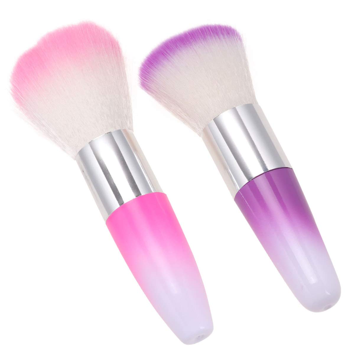 Beaupretty Acrylic Nail Brush Set - 2Pcs Soft Bristle Nail Art Brushes for Cleaning, Polish Application & Nail Design | Perfect for Salon Professionals & DIY Manicures at Home