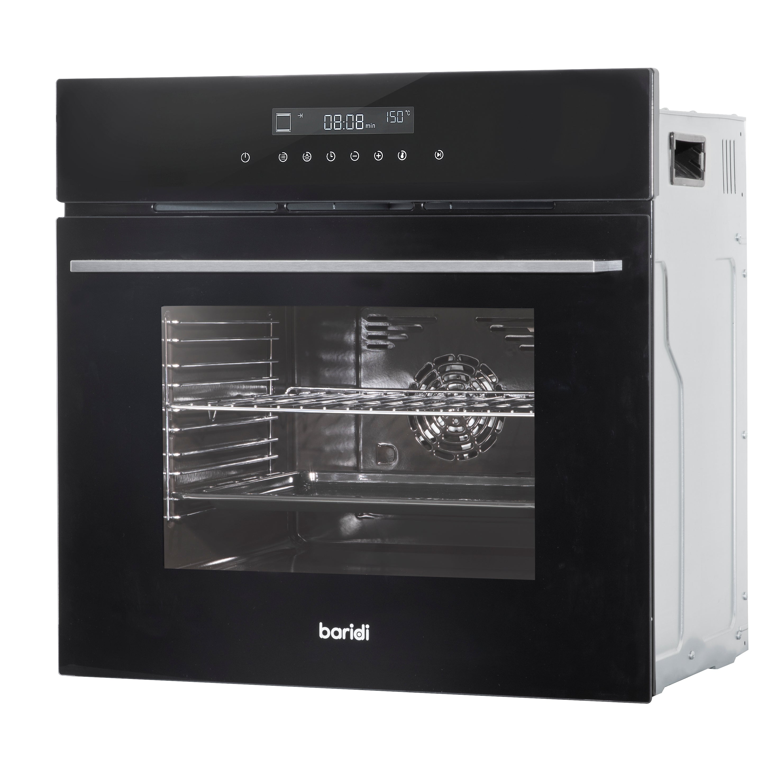Baridi 60cm Built-In 10 Function Fan Assisted Electric Oven with Touchscreen - 72L Large Capacity for Baking, Roasting & Grilling - Perfect for Home Kitchens & Small Restaurants (Model DH199)