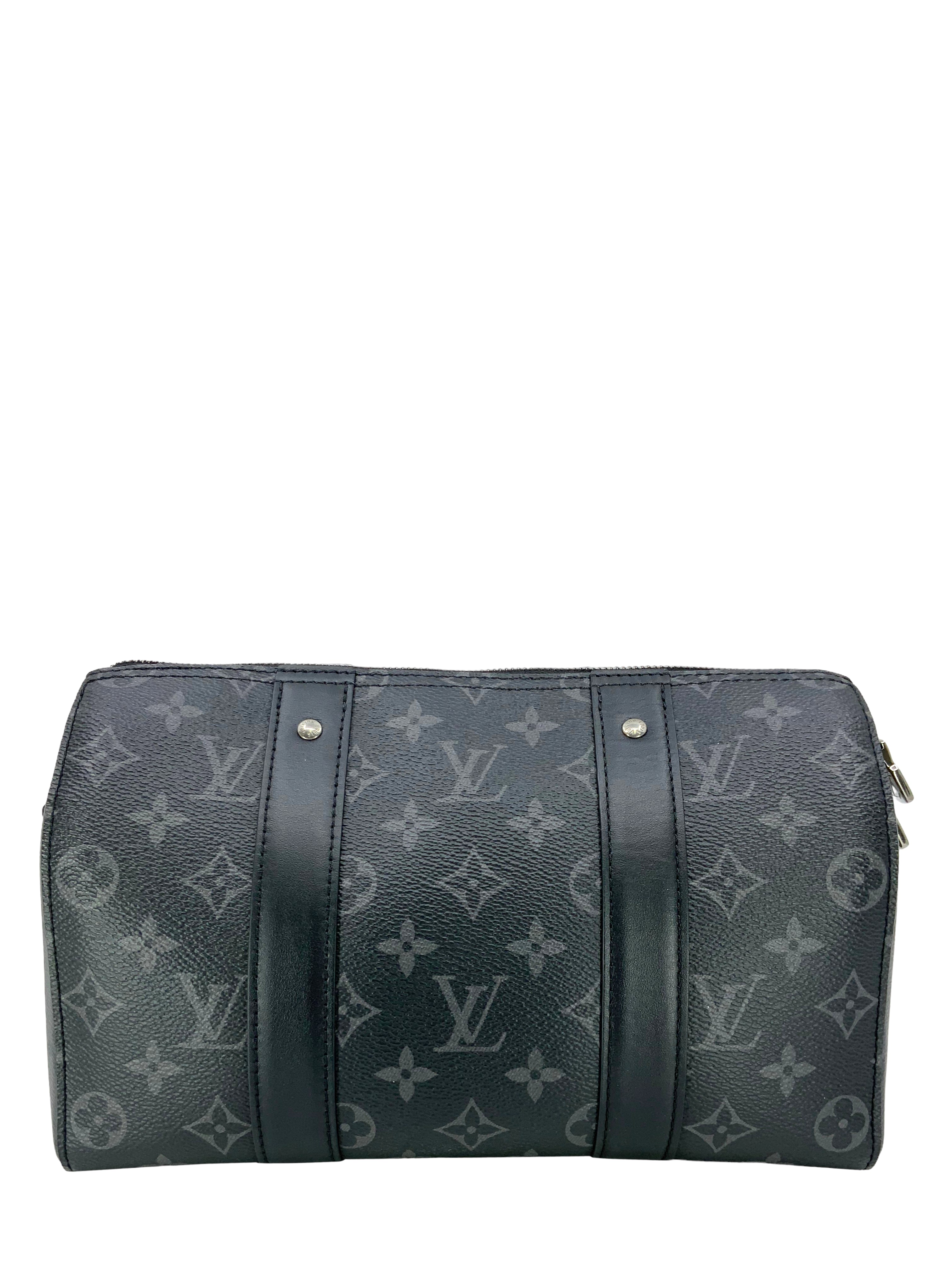 Louis Vuitton Monogram Eclipse Canvas City Keepall Bag - Stylish Travel Duffel for Men & Women | Perfect for Weekend Getaways & Business Trips