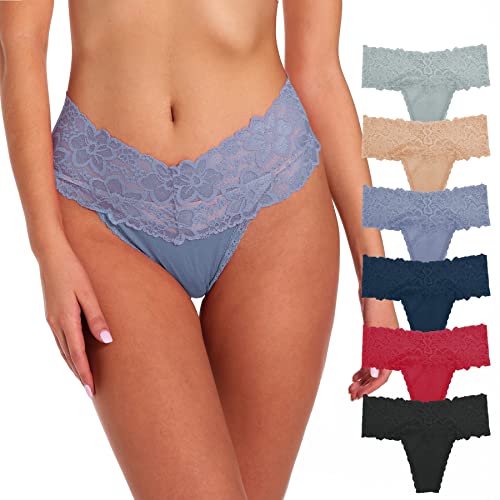 6 Pcs Cotton Thong-d